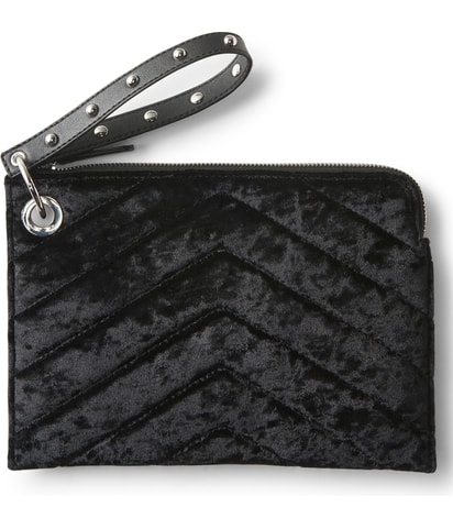 Velour Clutch Handbag Purse