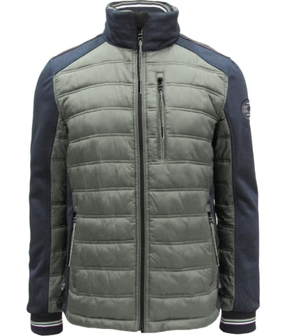 Textured Stowable-Hood Puffer Jacket