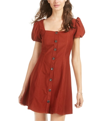Button Front Fit & Flare Dress