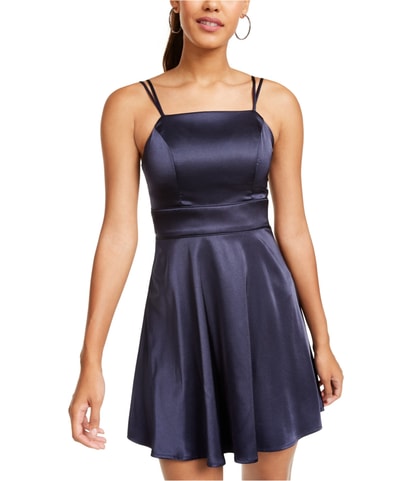 Satin Fit & Flare Dress