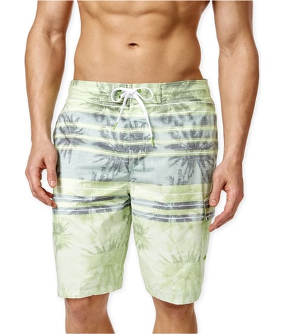 Palm Striped Swim Bottom Board Shorts