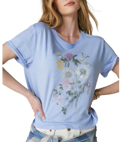 Monotone Cropped Graphic T-Shirt