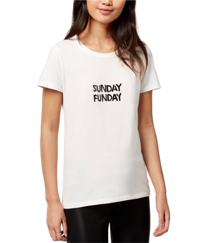 Sunday Funday Sequined Embellished T-Shirt