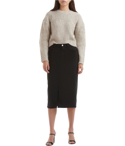 Front-Split Pencil Skirt