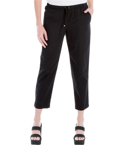 Track Tapered Cropped Capri Casual Pants