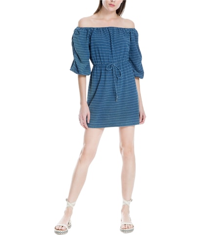 Striped Off-Shoulder Dress