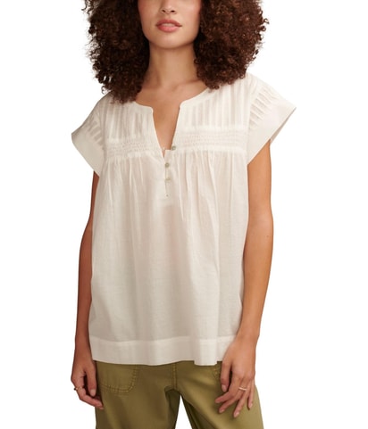 Popover Knit Blouse