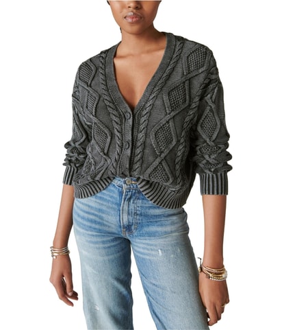 Cable Stitch Cardigan Sweater