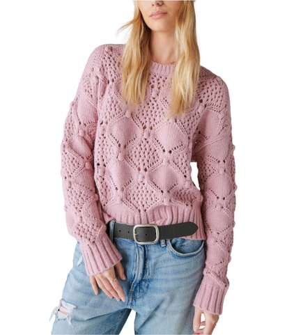 Open Stitch Pullover Sweater