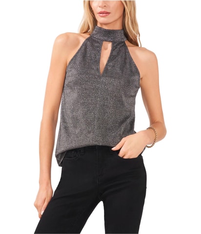 Metallic Halter Top Shirt