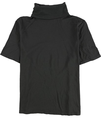 Solid Turtleneck Basic T-Shirt