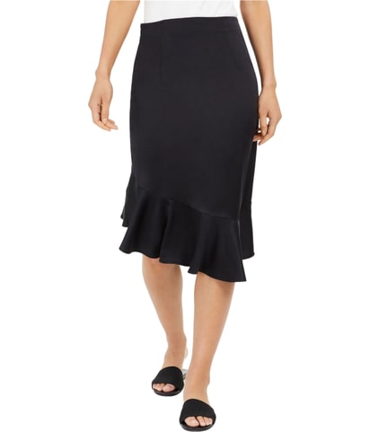 Flounce-Hem Asymmetrical Skirt