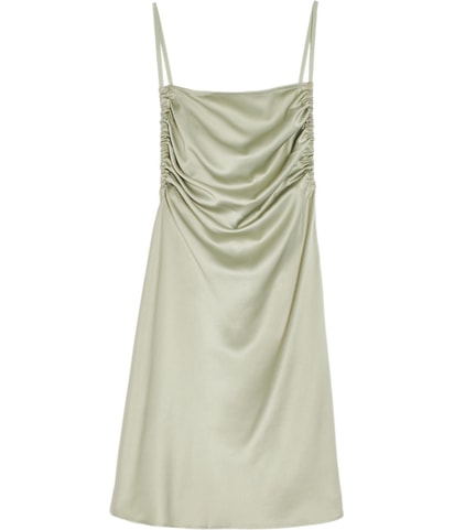 Solid Open Back Slip Dress