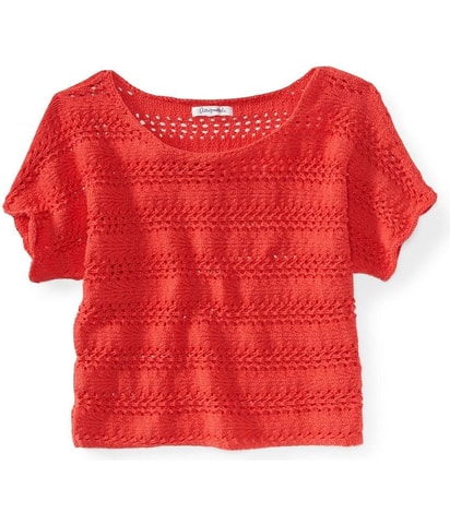 Aeropostale Cropped Ted Knit Sweater