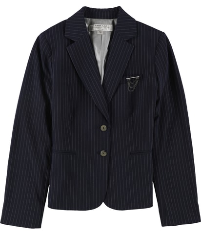 Pinstripe Two Button Blazer Jacket
