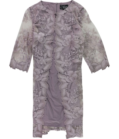 Embroidered Sheath Dress
