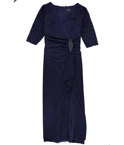 Embellished Empire Waist Gown Dress