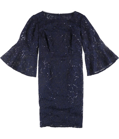 Sequined Lace Sheath Dress