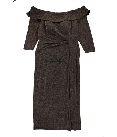 Metallic Off-Shoulder Dress