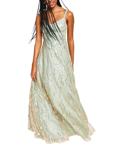 Sequined Gown Dress