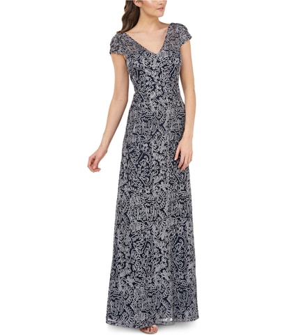 Embroidered Gown Dress