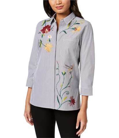 Embroidered Button Up Shirt