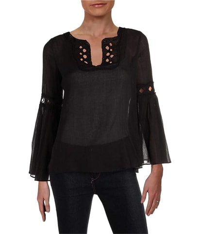 Eyelet Knit Blouse
