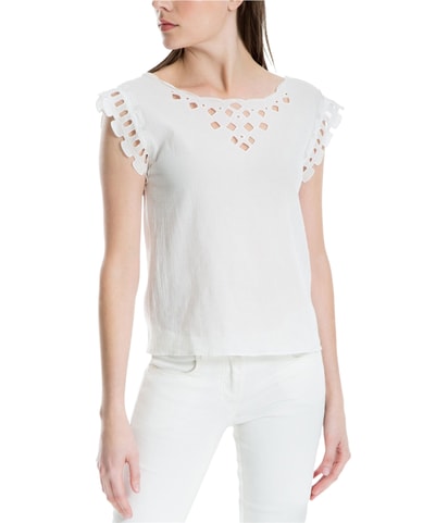 Eyelet Knit Blouse