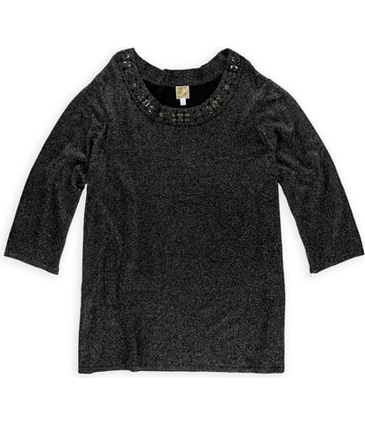 Metallic Pullover Sweater