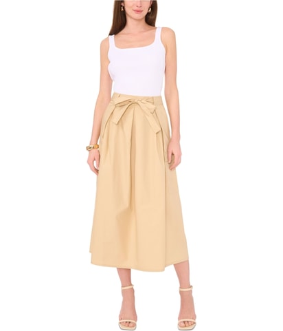 Belted Cargo Midi Skirt