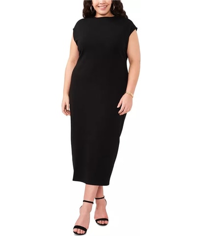 Fitted Sheath Midi Dress