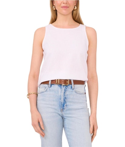 Linen-Blend Tank Top