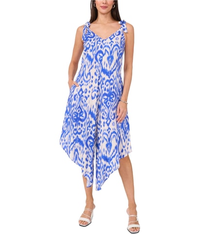 Tie-Strap Cascade-Leg Jumpsuit