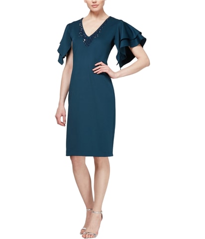 Flutter Sleeve Sheath Dress