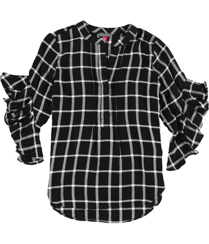 Pin Tuck Ruffled Blouse