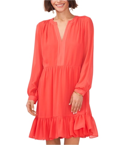Vince Camuto Long Sleeve V Neck11 Tunic Dress