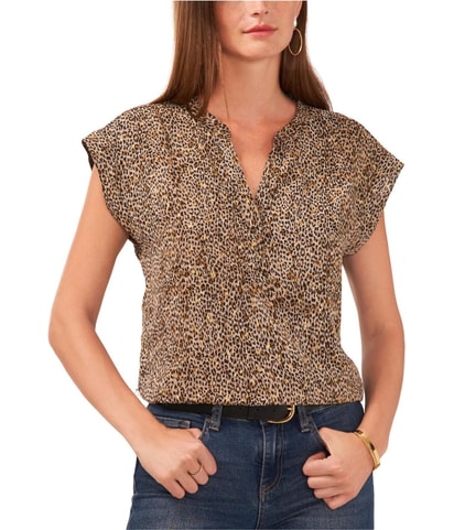 Cheetah Print Shell Blouse