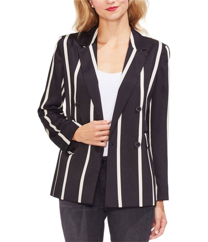 Dramatic Stripe Double Breasted Blazer Jacket