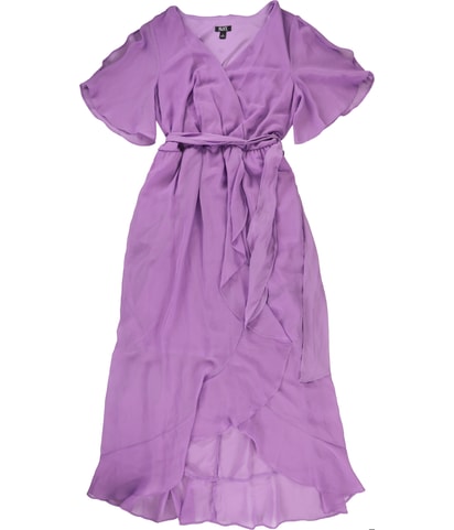 Belted Ruffle Wrap Dress