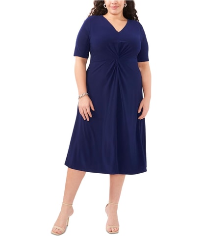 Twist Front Midi Dress