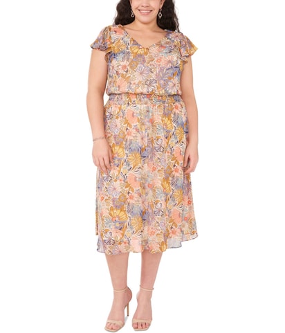 Printed Midi Dress