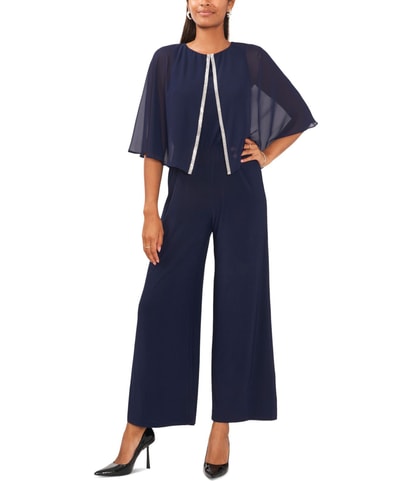 Capelet overlay Jumpsuit