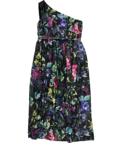 Floral-Print Maxi Gown Dress