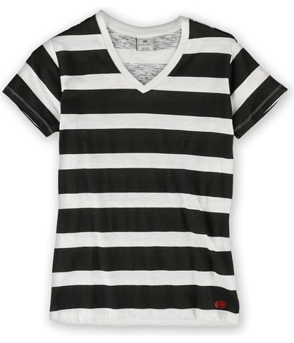 Stripe Slub Graphic T-Shirt
