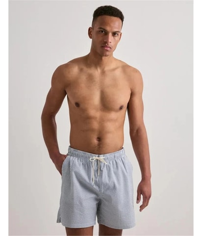 Seersucker Casual Bermuda Shorts
