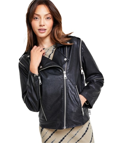 Faux Leather Motorcycle Jacket
