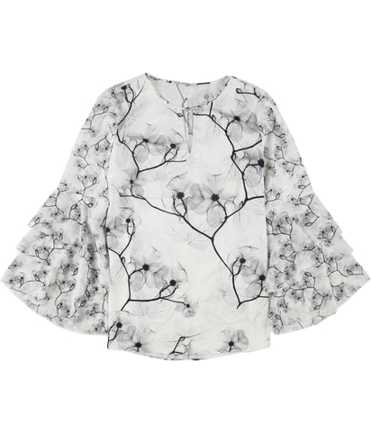 Roselynn Floral Ruffled Blouse