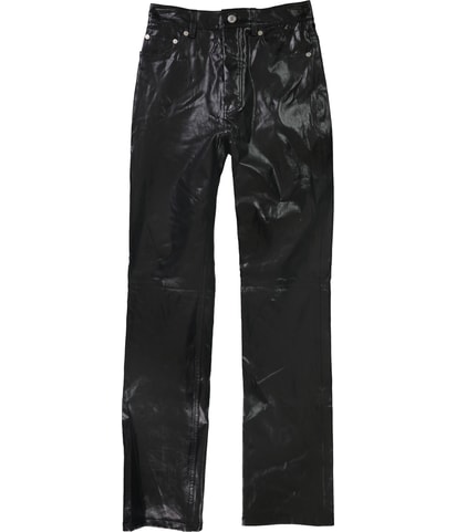 Patent Straight Leg Casual Pants