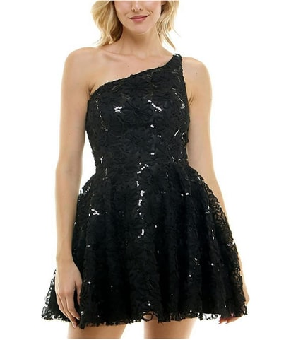 Sequined Fit & Flare Dress