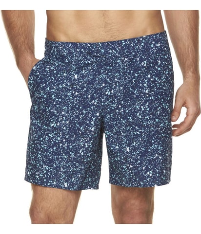 Slim-Fit Mini Print Swim Bottom Trunks